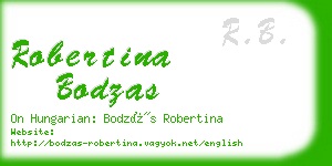 robertina bodzas business card